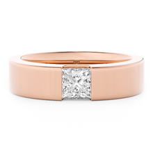Load image into Gallery viewer, LUCCE Princess cut Single Diamond Wedding Ring in Gold or Platinum