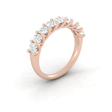Load image into Gallery viewer, oval cut eternity band rose gold