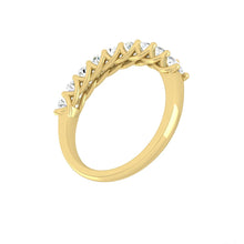 Load image into Gallery viewer, oval cut eternity band yellow gold