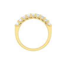 Load image into Gallery viewer, Lucce Rivera 9-stone Princess 0.90ctw Lab Diamond 14K Yellow Gold