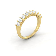 Load image into Gallery viewer, Lucce Rivera 9-stone Princess 0.90ctw Lab Diamond 14K Yellow Gold
