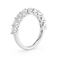 Load image into Gallery viewer, LUCCE Half Eternity Trellis 9-Stone Round Diamond Wedding Ring in Gold or Platinum