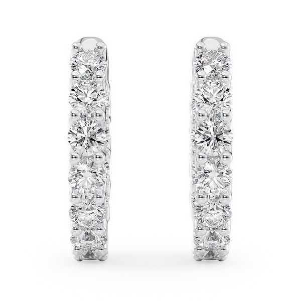 Lucce Rivera Eternity Hoop Earrings Diamond