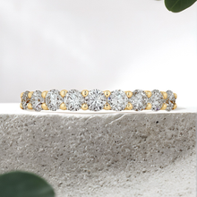 Load image into Gallery viewer, Lucce Rivera Ida 9-Stone Round 0.54ctw Natural Diamond 18K Yellow Gold