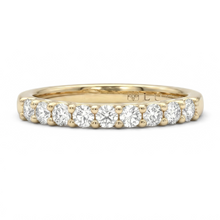 Load image into Gallery viewer, LUCCE RIVERA™ Ida 9-Stone Round 0.54ctw Natural Diamond 18K Yellow Gold