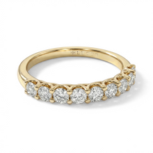Load image into Gallery viewer, LUCCE RIVERA™ Ida 9-Stone Round 0.54ctw Natural Diamond 18K Yellow Gold
