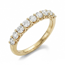 Load image into Gallery viewer, LUCCE RIVERA™ Ida 9-Stone Round 0.54ctw Natural Diamond 18K Yellow Gold