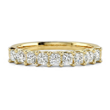 Load image into Gallery viewer, LUCCE RIVERA™ 9-stone Princess 0.90ctw Lab Diamond 14K Yellow Gold
