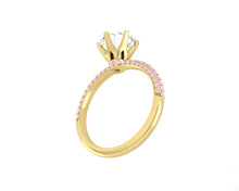 Load image into Gallery viewer, Moissanite engagement ring with pink diamonds Philippines
