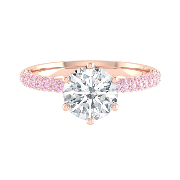 Lucce Angela Luxe Rosé Round Moissanite