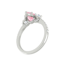 Load image into Gallery viewer, Pink Diamond Engagement Ring with Three Stone Design Philippines