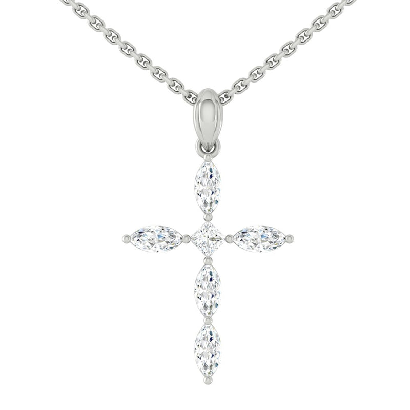 Lucce Saved Cross Diamond Necklace
