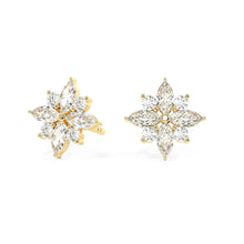 Load image into Gallery viewer, Lucce Constance Si Earrings 0.96CTW Lab Diamond 18K Yellow Gold