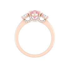 Load image into Gallery viewer, Pink Diamond Engagement Ring with Three Stone Design Philippines
