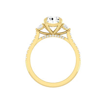 Load image into Gallery viewer, Lucce Sophia Pavé Emerald Moissanite