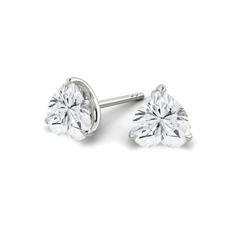 Jasmine Heart Earrings Lab Diamond