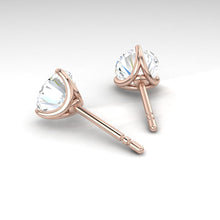 Load image into Gallery viewer, 3 prong Diamond earrings studs philippines
