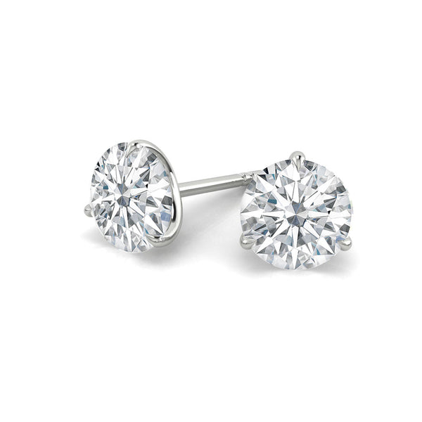 Lucce Jasmine Stud 2.00CTW SUPERNOVA Moissanite 14K White Gold