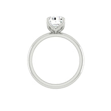 Load image into Gallery viewer, Radiant Solitaire Diamond Engagement ring with Gold or Platinum band and petals Manila Philippines