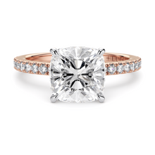 Load image into Gallery viewer, Lucce Verona Pave Cushion Moissanite