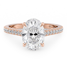 Load image into Gallery viewer, Lucce Azalea Pavé 4-Prong Oval Diamond