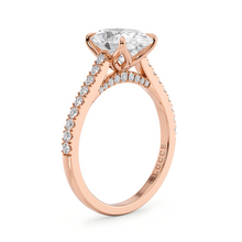 Load image into Gallery viewer, Lucce Azalea Pavé 4-Prong Oval Diamond