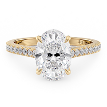 Load image into Gallery viewer, Lucce Azalea Pavé 4-Prong Oval Diamond