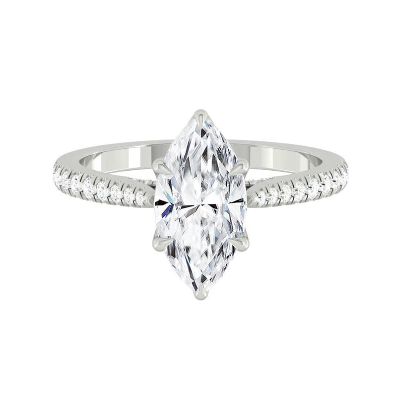 Lucce Azalea Pavé Marquise Moissanite