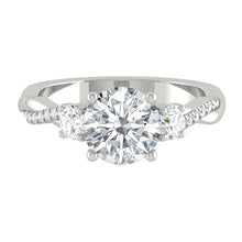 Load image into Gallery viewer, Lucce Fiore Trio Round Moissanite