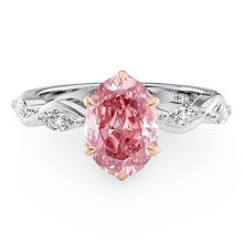 Load image into Gallery viewer, Lucce Constance Petal Oval 6-Prong Rosé Pink Diamond