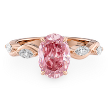 Load image into Gallery viewer, Lucce Constance Petal Oval 4-Prong Rosé Pink Diamond