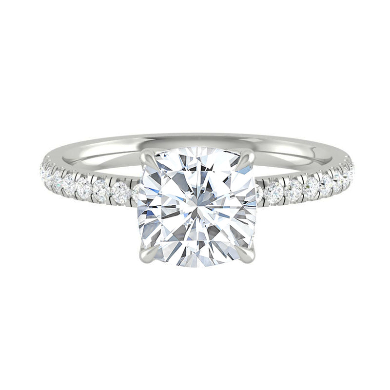 Lucce Lucia Pavé Cushion Moissanite