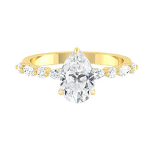 Load image into Gallery viewer, Paula Pear 1.5ct SUPERNOVA Moissanite 14K Yellow Gold
