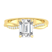 Load image into Gallery viewer, Emerald Lab Diamond Engagement Ring Wedding Rings Gold Jewelry Manila Philippines Moissanite