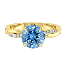 Load image into Gallery viewer, Blue Diamond Engagement Ring Wedding Rings Band Gold Jewelry Moissanite Manila Philippines