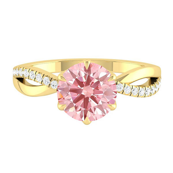 Lucce Fiore Sei Round Rosé Pink Diamond