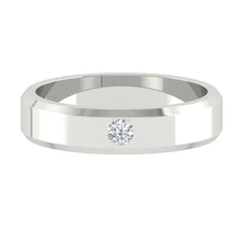 Load image into Gallery viewer, white gold wedding ring with diamond