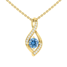 Load image into Gallery viewer, Lucce Fiore Infinity Necklace Ocean Blue Diamond