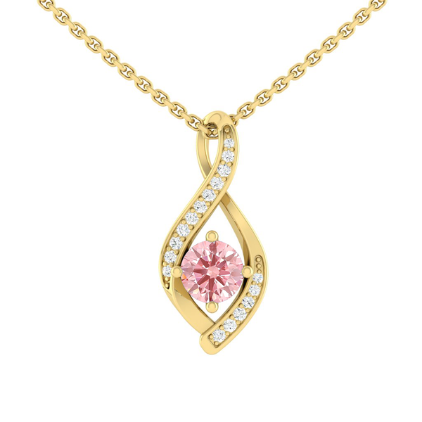 Lucce Fiore Infinity Necklace Rosé Pink Diamond