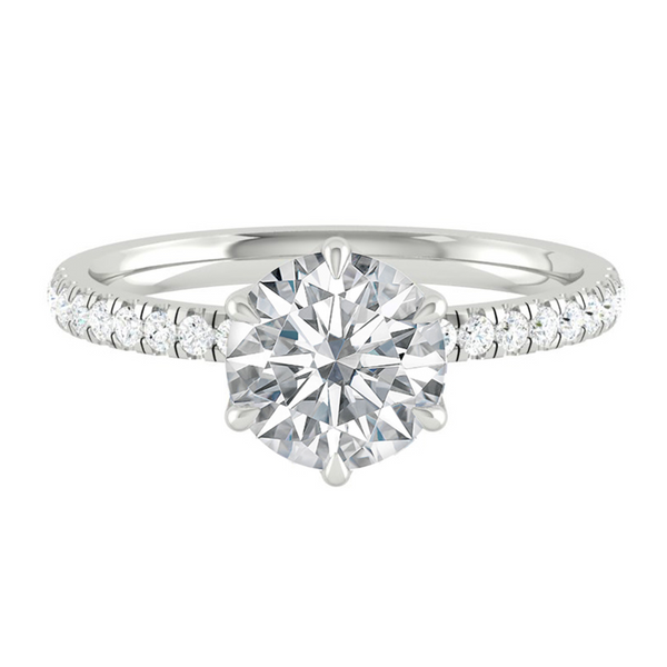 Lucce Lucia Pavé 6-Prong Round Diamond