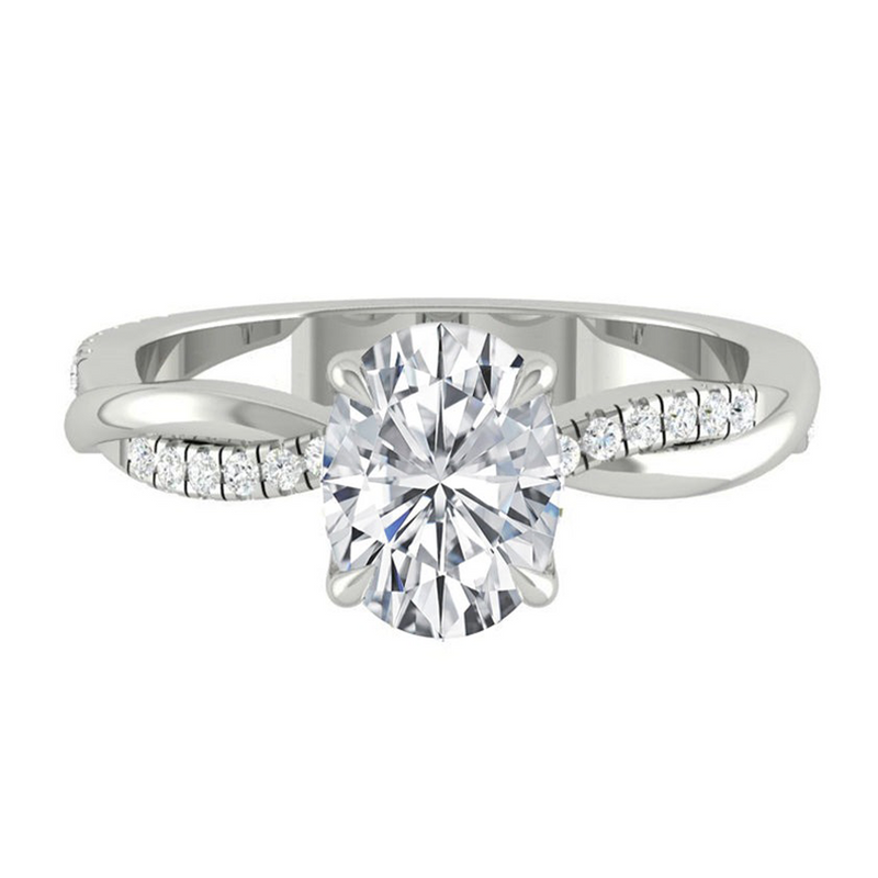 Oval Lab Diamond Engagement Ring Wedding Rings Gold Jewelry Manila Philippines Moissanite
