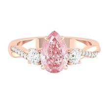 Load image into Gallery viewer, Lucce Fiore Trio Pear Rosé Pink Diamond