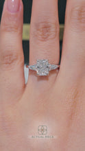 Load and play video in Gallery viewer, Lucce Sophia Luxe Radiant Lab Diamond 1.51ct E VVS2 Ex IGI 18K White Gold