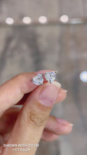 Load and play video in Gallery viewer, Jasmine Earrings Heart Moissanite