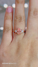 Load and play video in Gallery viewer, Pink Diamond Engagement Ring with Three Stone Design Philippines
