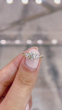 Load and play video in Gallery viewer, Trio Diamond Engagement Ring with Pave Twisting Gold Platinum band Philippines