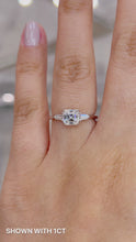 Load and play video in Gallery viewer, Linea Asscher 1.0ct SUPERNOVA Moissanite 14K WHite Gold
