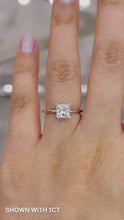 Load and play video in Gallery viewer, Sapienza Princess 1.00ct SUPERNOVA Moissanite 14K White Gold
