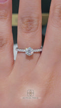 Load and play video in Gallery viewer, Lucce Miriam Pavé 0.48ct SUPERNOVA Moissanite 14K White Gold