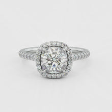 Load and play video in Gallery viewer, Montevalle Pave Cushion Engagement Ring Lab Diamond or Moissanite in Gold or Platinum Manila, Philippines